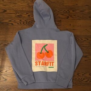 Starfit Blue Hoodie with Cherry Graphic like new